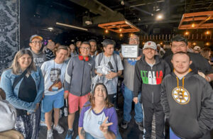 Eric Spector, SNAP Coordinator/Food Pantry Associate with members of the Regular Weekly Triangle, Inc. Team at the Triangle Spirit Awards ceremony.