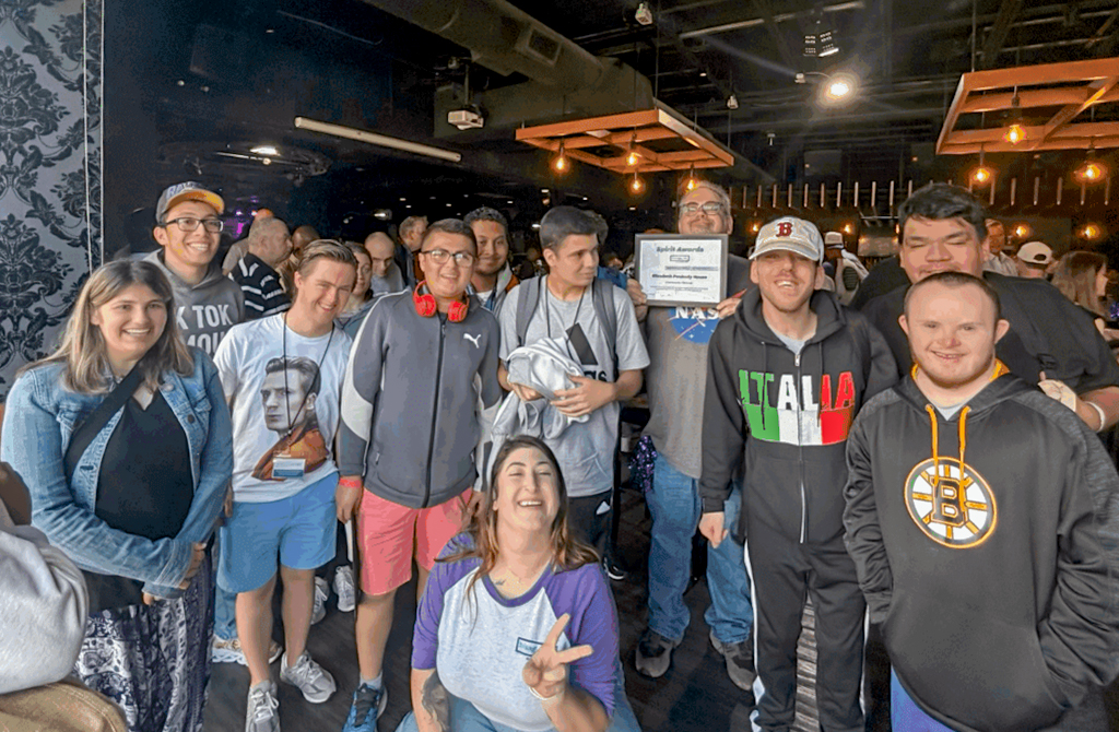 Eric Spector, SNAP Coordinator/Food Pantry Associate with members of the Regular Weekly Triangle, Inc. Team at the Triangle Spirit Awards ceremony.
